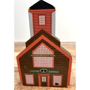 Kennebunkport Book Port Copper Candle Wood Shelf Decor